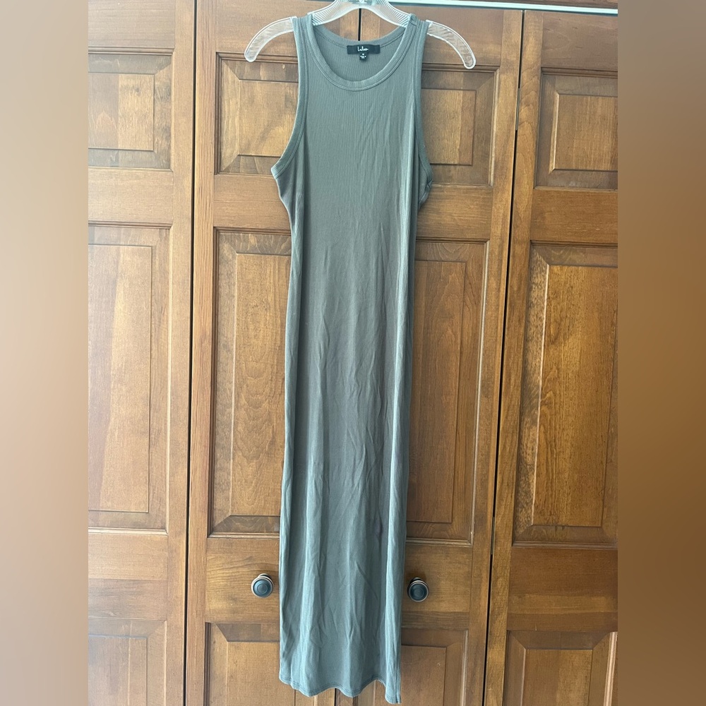 Lulu's Sleeveless Olive Dress- Size M